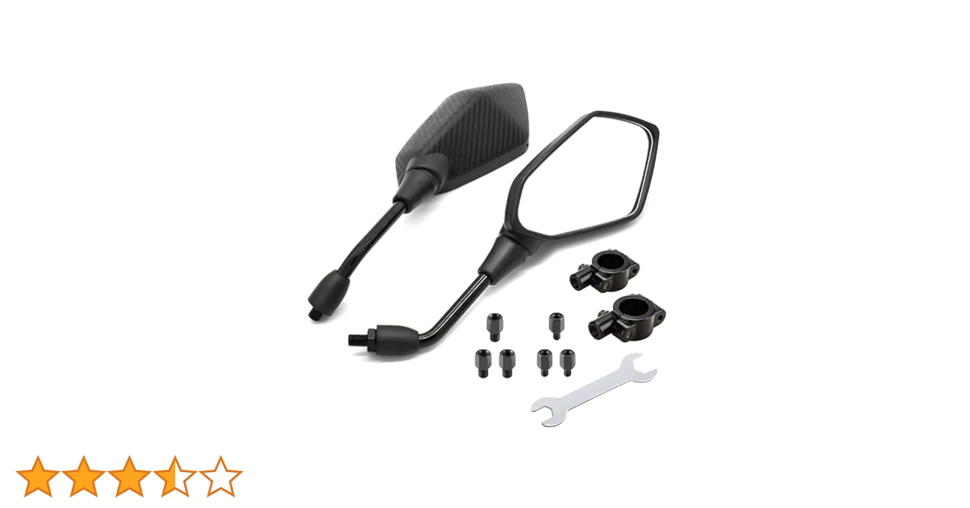 Amazon | ELIFEPARTS 汎用 バイクミラー M10 正ネジ L/R